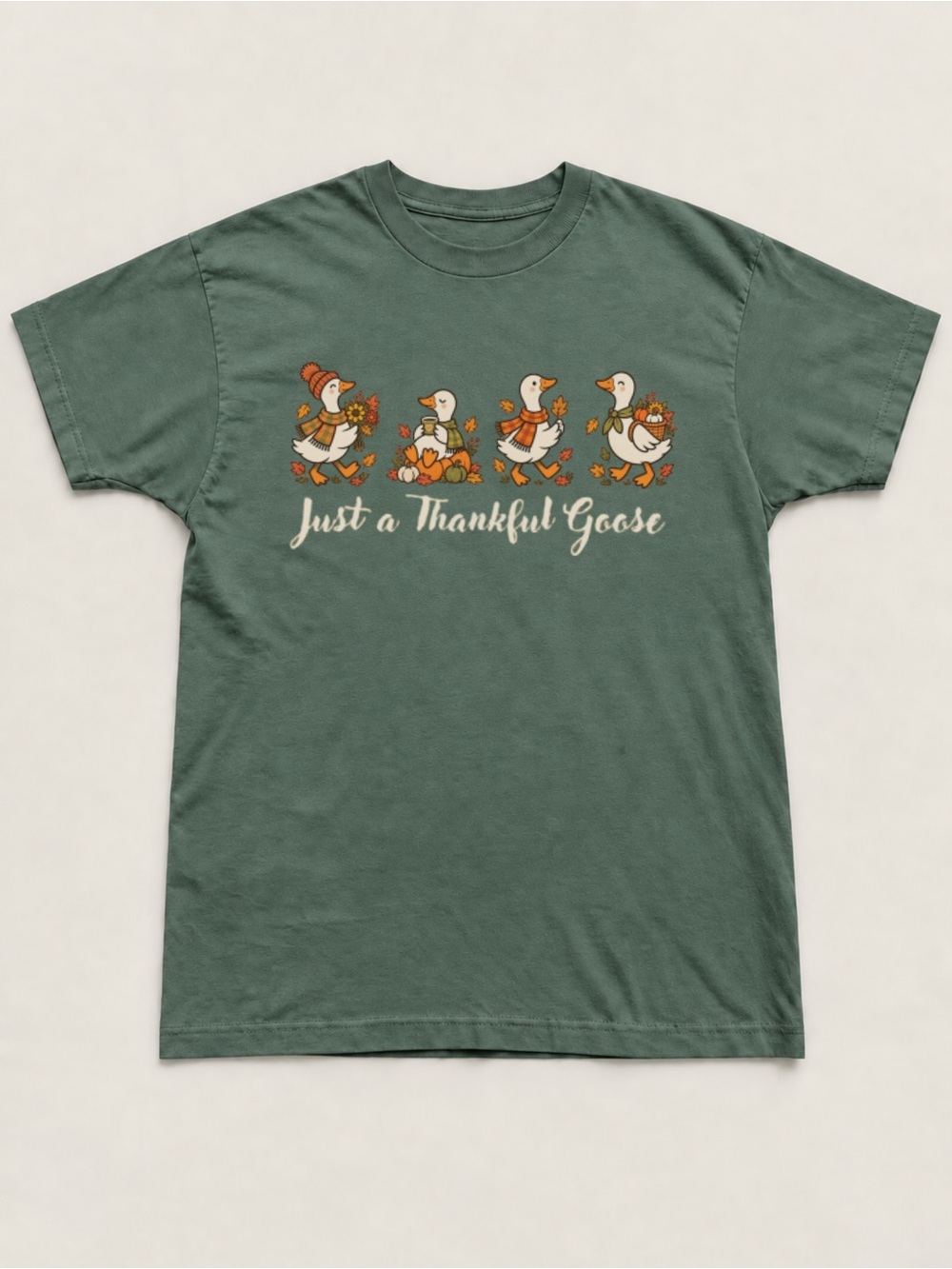 Just a Thankful Goose Unisex T-shirt Thanksgiving Goose Tee